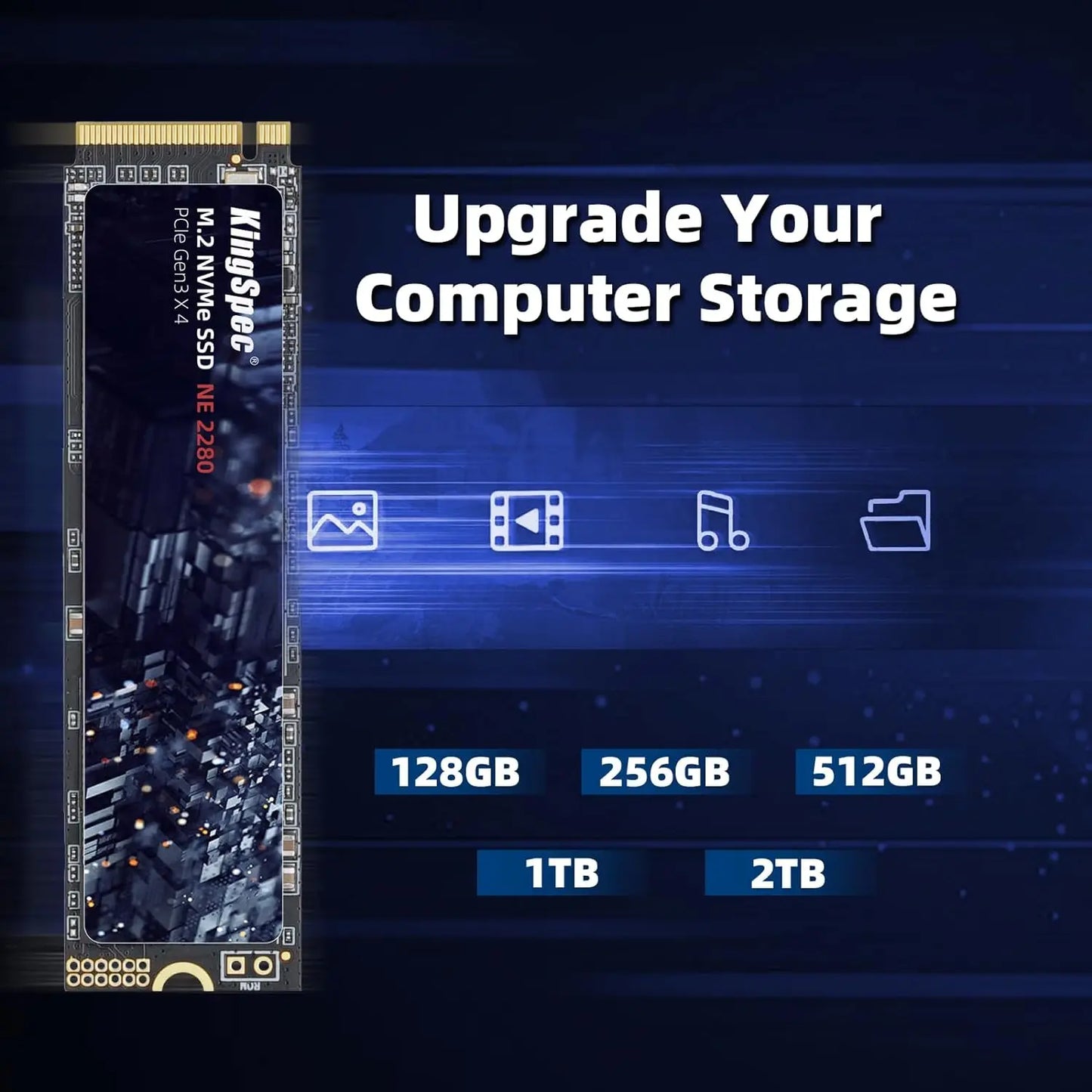 KingSpec M.2 SSD 120GB 256GB 512GB 1TB SSD 2TB hard Drive M2 ssd m.2 NVMe pcie SSD Internal Hard Disk For Laptop Desktop MSI