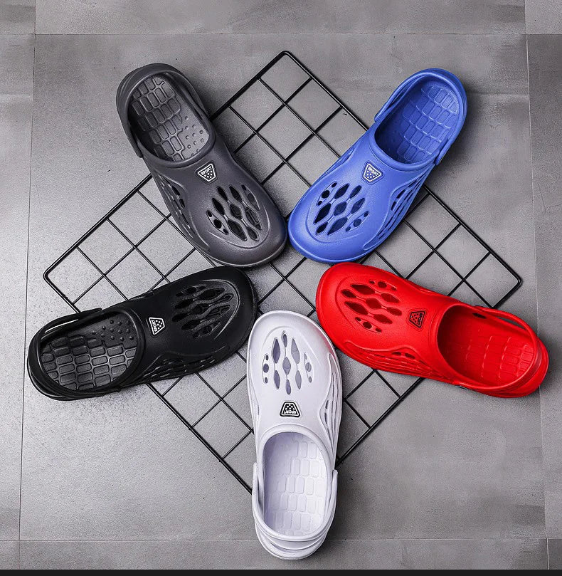 Summer Men Sandals Light EVA Men's Casual Shoes Hole Shoes Clogs Lovers Home Garden Outdoor Male Beach Flat Slippers Big Size 49