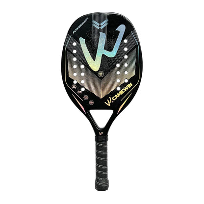 Racket Beach Tennis Camewin 3K Holographic Full Carbon Fiber Frame Feminino Masculina Kit Rude Surface Treatment Beginner