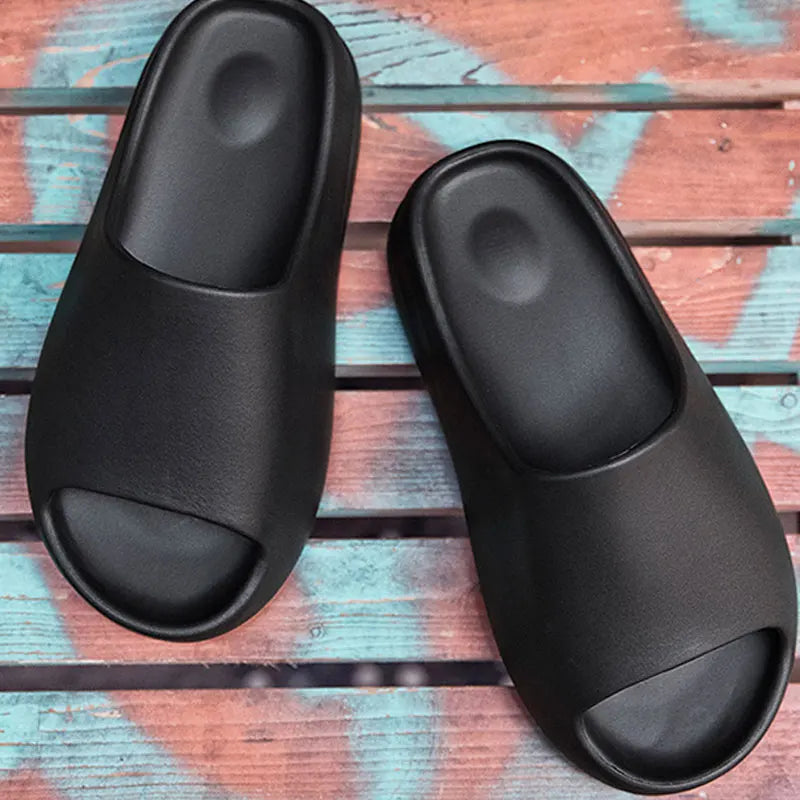 Comwarm 2024 Summer Slippers Men Soft Bottom Indoor Home Platform Sandals Fashion Beach Shoes Couple Non-Slip Bathroom Slides