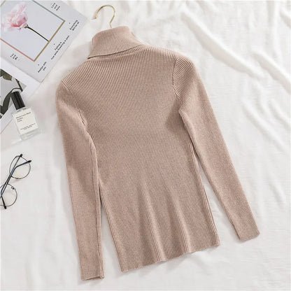 Heliar Women Fall Turtleneck Sweater Knitted Soft Pullovers Cashmere Jumpers Basic Soft Sweaters For Women 2024 Autumn Winter