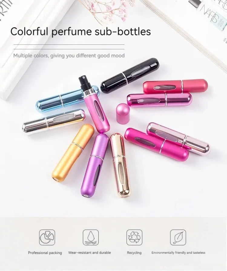 5ml Perfume Sub-bottles Bottom Filling High-end Portable Press Spray Small Spray Bottle Empty Bottle Sample Subpackaging Device