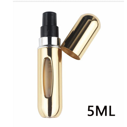 Portable Travel 5ml Bottom Charge Perfume Refillable Bottle Liquid Container For Cosmetics Spray Bottling Dispenser Press Head