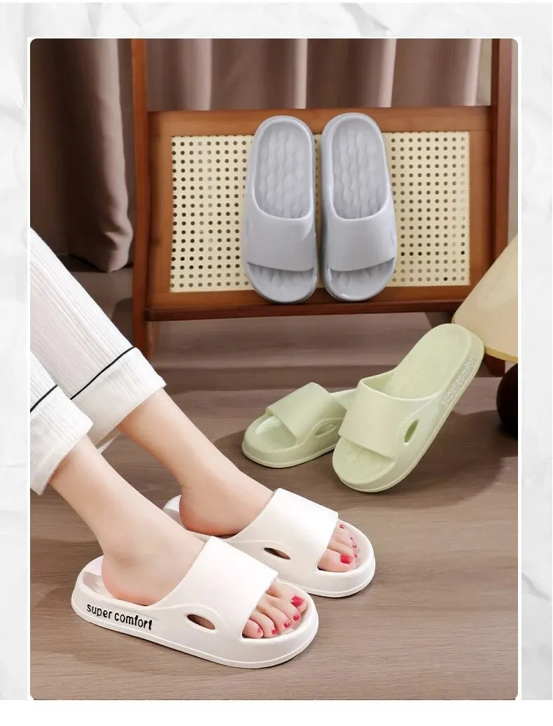 Thick Platform Slippers for Women Home Soft Sole Pillow Slides Sandals Woman Summer Beach Non Slip Flip Flops Bathroom Slipper