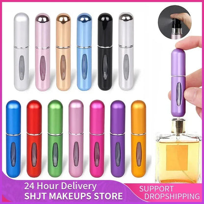 5ml/8ml Perfume Refill Bottle Rechargeable Perfume Dispenser Mini Refillable Spray Jar Pump Empty Cosmetic Atomizer for Travel