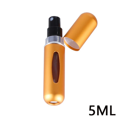 Portable Travel 5ml Bottom Charge Perfume Refillable Bottle Liquid Container For Cosmetics Spray Bottling Dispenser Press Head