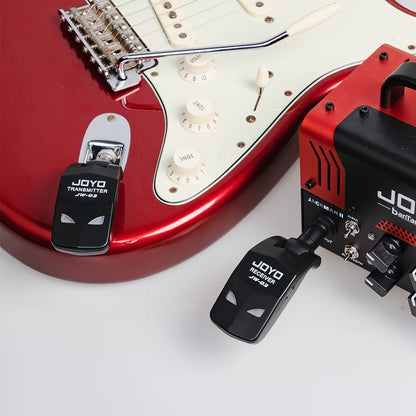 JOYO JW-03 Wireless Guitar System 2.4GHz 4 Channels Wireless Guitar Transmitter and Receiver for Electric Guitar Bass Amplifier