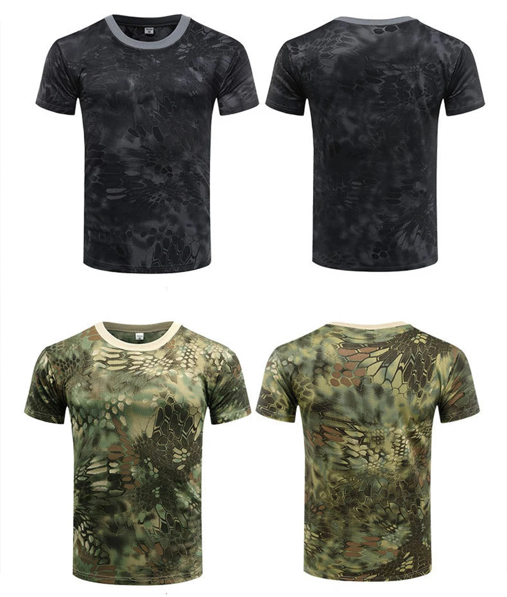 3D Camouflage T-Shirt Men Clothes Outdoor Fashion Casual O Neck Short Sleeve Summer Street Oversized Men Outdoor Sport T Shirts