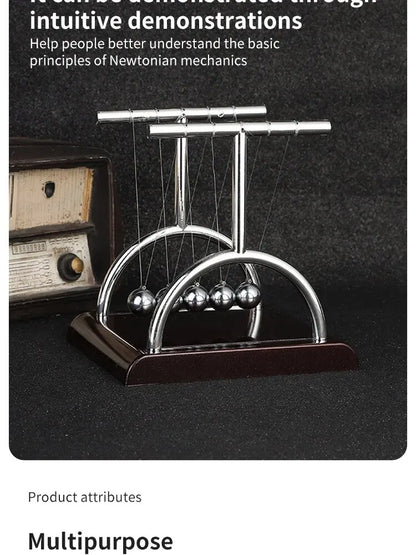 Newton's Cradle Balance Steel Ball Teaching Supplies Physics Science Pendulum Desktop Toys Stress Relief Gifts Home Decoration