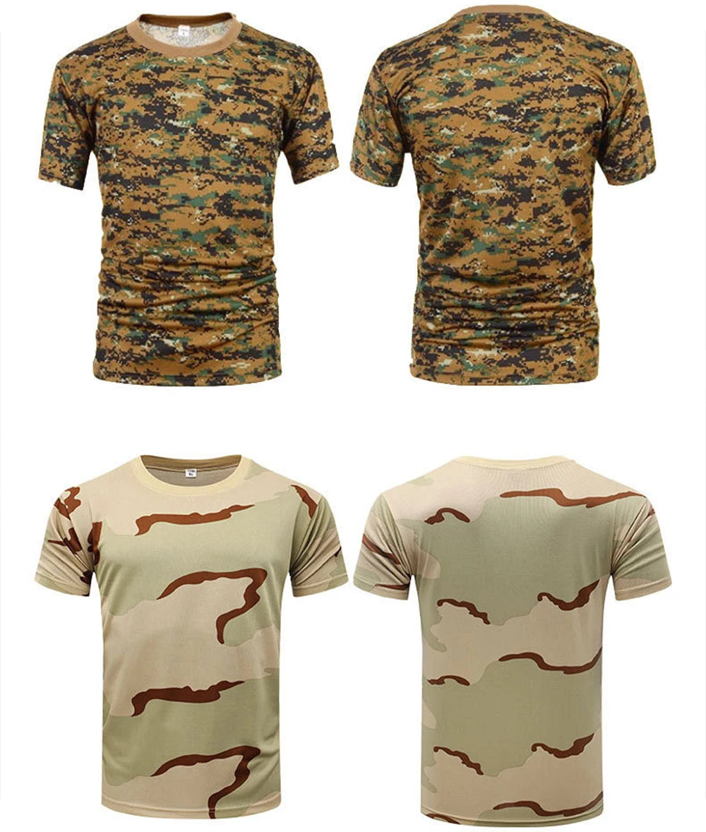 3D Camouflage T-Shirt Men Clothes Outdoor Fashion Casual O Neck Short Sleeve Summer Street Oversized Men Outdoor Sport T Shirts