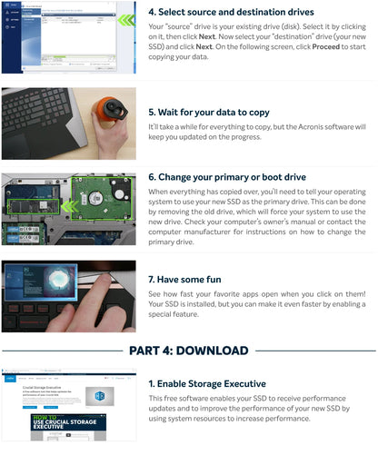 Crucial P3 Plus 2TB 1TB 500GB PCIe Gen4 3D NAND NVMe M.2 SSD, up to 5000MB/s