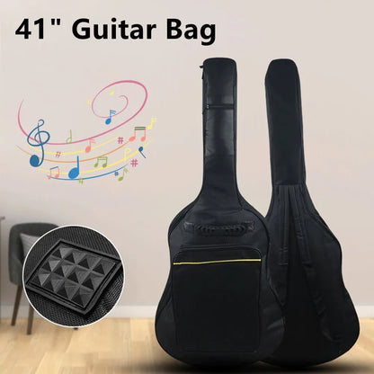 41Inch Guitar Bag Backpack Waterproof Bags Rip-stop Oxford Nylon Double Strap Padded Black Guitar Case Gig Bas Guitars Backpacks