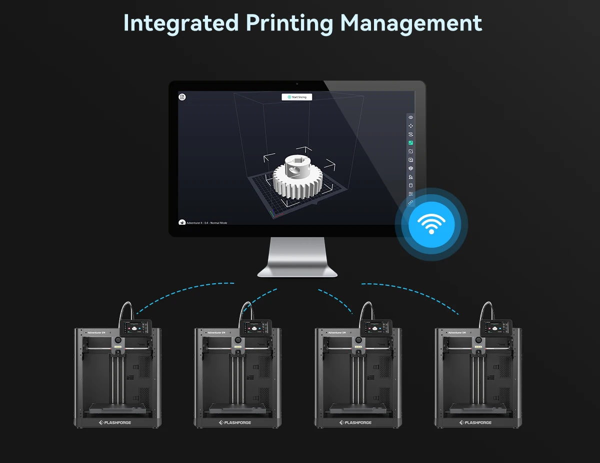 Flashforge Adventurer 5M Speedy 3D Printer 600mm/s High Speed Printing Auto leveling CoreXY Structure  Direct Extruder