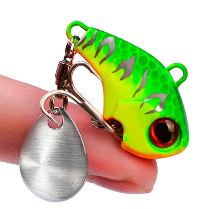 Fishing Lures Wobble Rotating Metal Vib Vibration Bait Winter Fishing 6g 15g 28g Artificial Hard Baits Spinner Spoon Lure Pesca