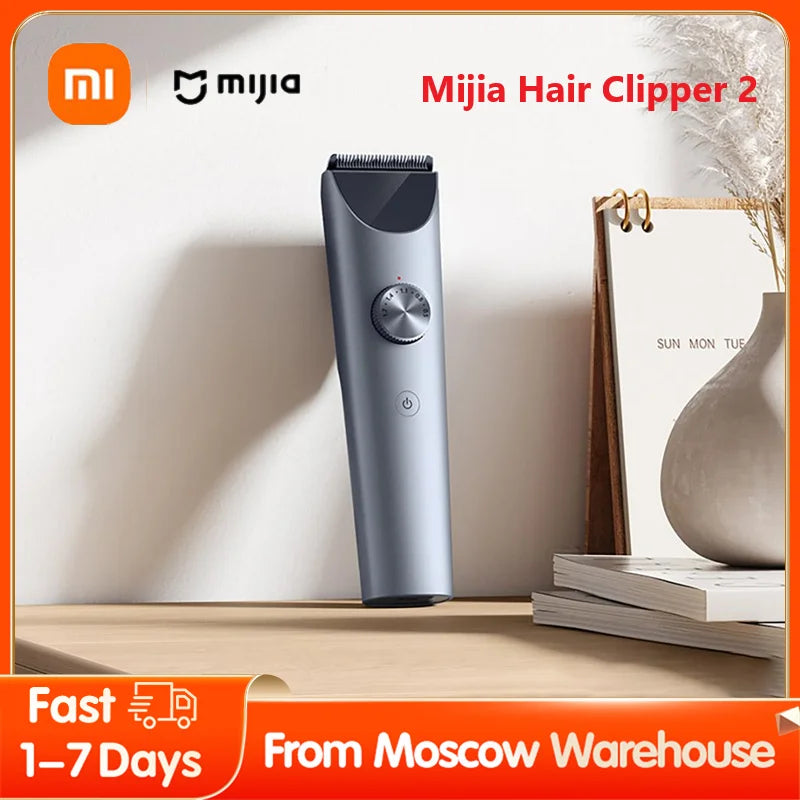 Xiaomi Mijia Hair Clipper 2 Hair Trimmer Professional Beard Cut Machin IPX7 Waterproof Wireless Haircut Machine Mijia Clipper 2