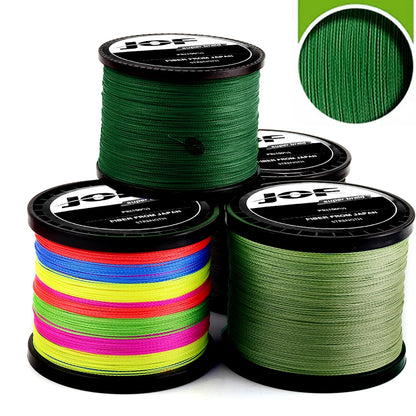 JOF 4 Strands Braided Fishing Line Multifilament 300M 500M 1000M Carp Fishing Japanese Braided Wire Fishing Accessories Pe Line