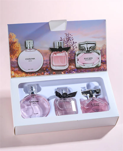 Brand 90ml Gift Box 3PCS Set Women Perfume Spray Exudes Feminine Charm Lasting Fragrance Floral Scent pheromone Eau De Parfum