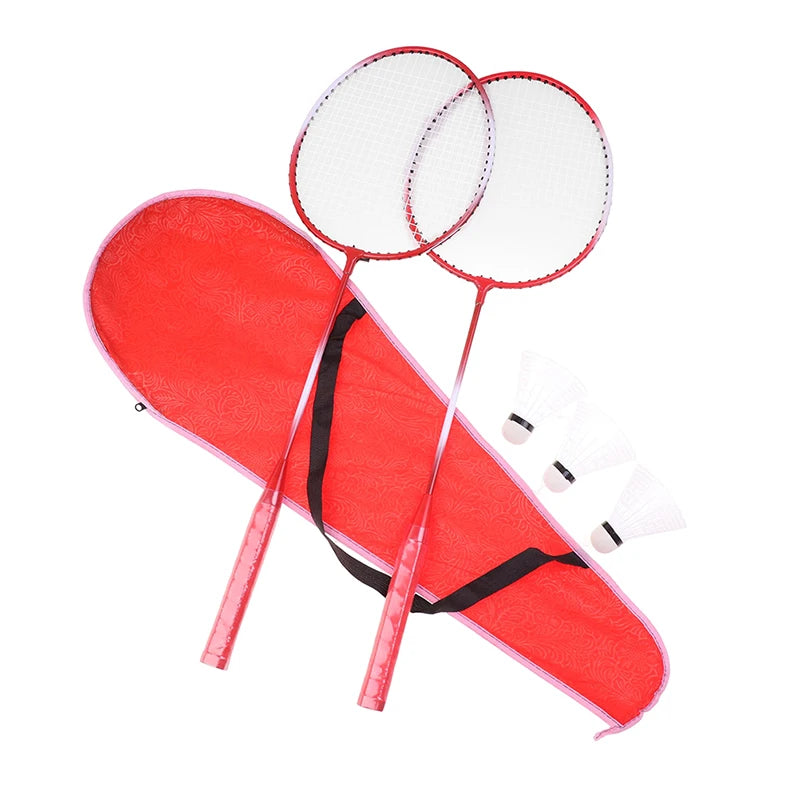 Professional Badminton Rackets Shuttlecocks and Carrying Bag Set Double Badminton Racquet Set Indoor Outdoor Speed Sports