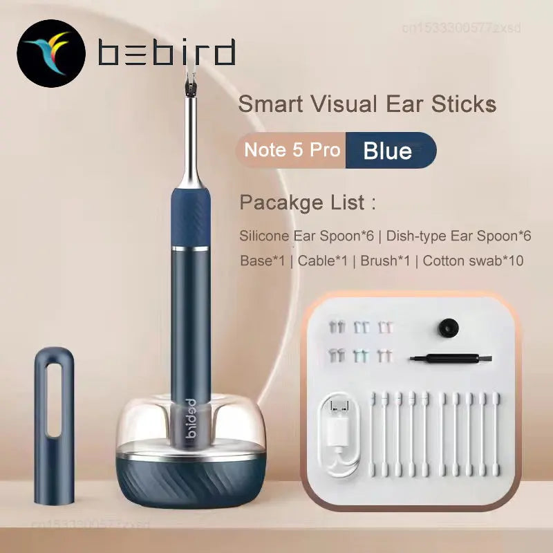 Original Bebird Note 5Pro Smart Visual Ear Sticks Endoscope 1000W High Precision Earpick Mini Camera Otoscope Ear Cleaner Tools