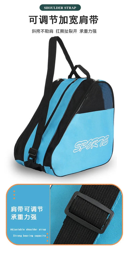 Portable Roller Skates Bag Ice Skating Bag Large Capacity Breathable Kids Inline Skates Bag Skates Storage Bag Skating Shoes Bag