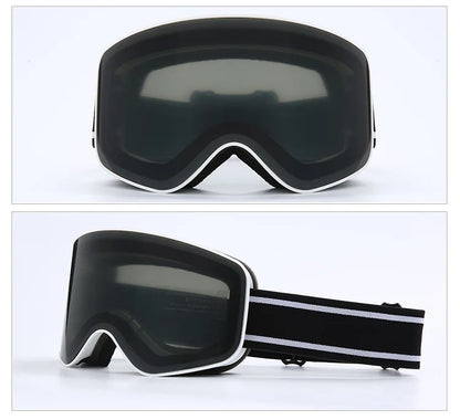 Ski Snowboard Goggles Women Men Skiing Eyewear Mask UV 400 Snow Protection Over Glasses Adult Double Anti-Fog Cylindrical