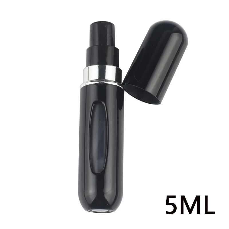 Portable Travel 5ml Bottom Charge Perfume Refillable Bottle Liquid Container For Cosmetics Spray Bottling Dispenser Press Head