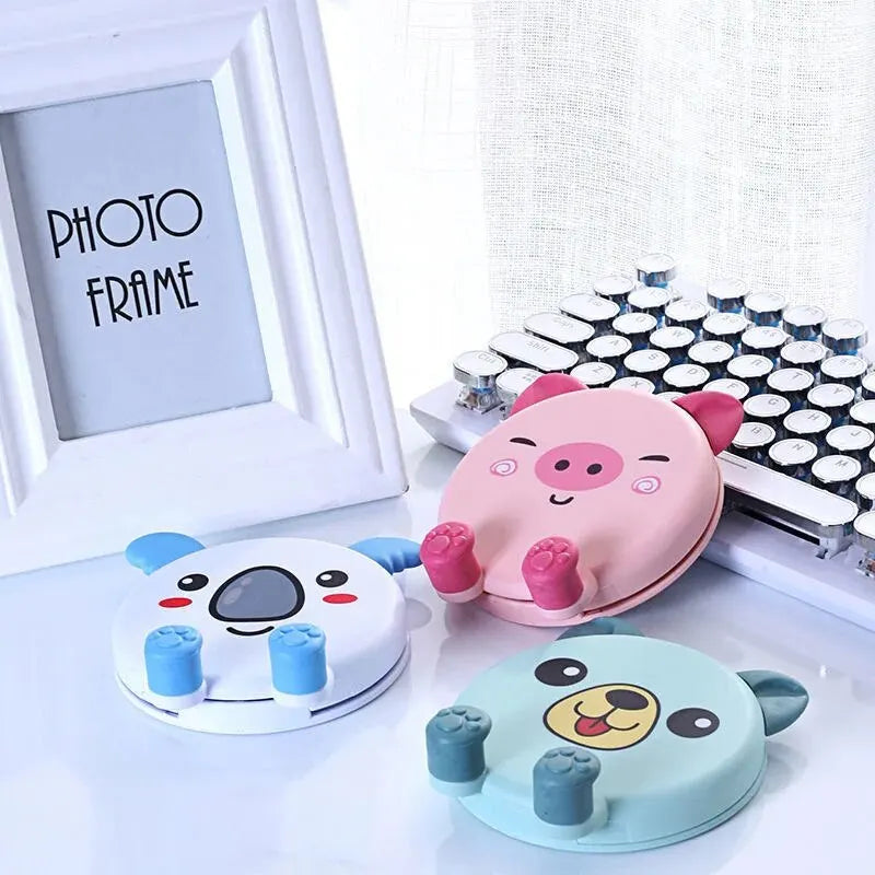 1PC New Cartoon Cute Phone Stand Folding Small Portable Multi Functional Adjustable Universal Tablet Stand Lazy God Tool