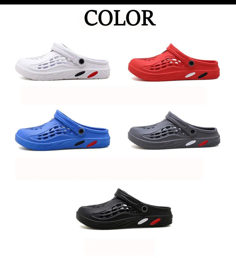 Summer Men Sandals Light EVA Men's Casual Shoes Hole Shoes Clogs Lovers Home Garden Outdoor Male Beach Flat Slippers Big Size 49