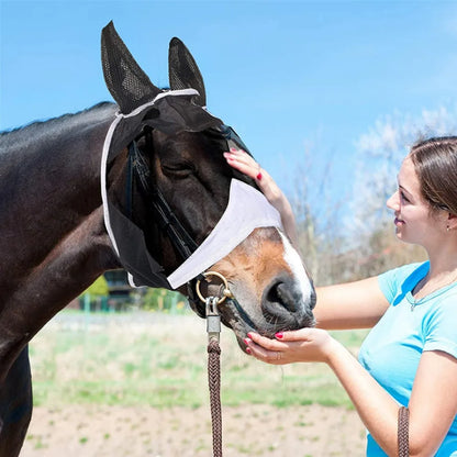 Anti-mosquito Horse Hood, Multi-size Breathable Horse Mask, Suitable for Small, Medium and Large Horses, Pasted to Prevent Mosqu