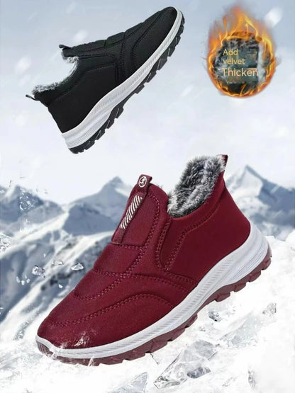 Winter Shoes Mens Snow Boots Thick Fur Non-slip Sneakers Male Cotton Ankle Boots Lightweight Outdoor Hiking Warm Walking Shoes