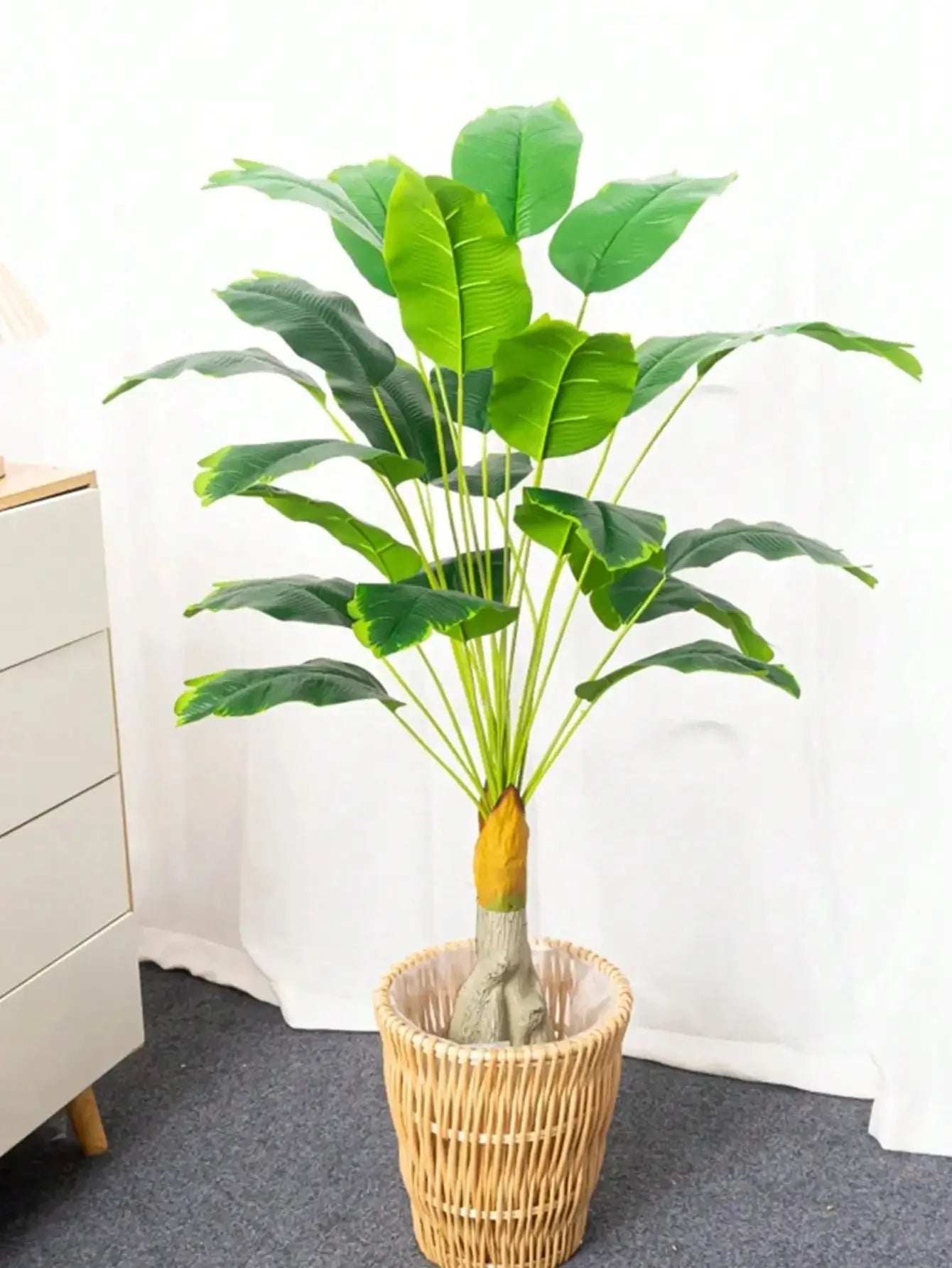 1pc Artificial Plants Large Tropical Palm Tree Fake Banana Plants Leaves Real Touch Plastic Monstera Plant For Home Garden Decor