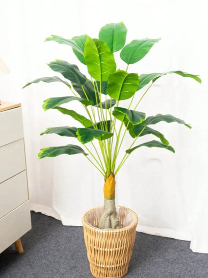 1pc Artificial Plants Large Tropical Palm Tree Fake Banana Plants Leaves Real Touch Plastic Monstera Plant For Home Garden Decor