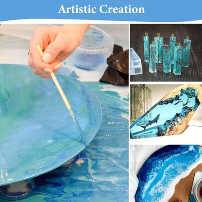 Crystal Clear Epoxy Resin Kit, Bubbles Free Epoxy Resin, Table Top & Bar Top Casting Resin, Clear Epoxy Resin for Art Crafts