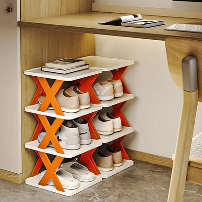 5 Tier New Simple Shoe Rack Multi-folding Space-saving DIY Home Organizer Multifunctional Economic Storage Shoe Rack