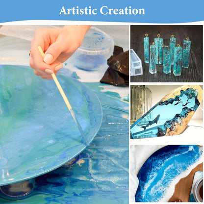 Crystal Clear Epoxy Resin Kit, Bubbles Free Epoxy Resin, Table Top & Bar Top Casting Resin, Clear Epoxy Resin for Art Crafts