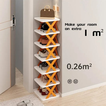 5 Tier New Simple Shoe Rack Multi-folding Space-saving DIY Home Organizer Multifunctional Economic Storage Shoe Rack