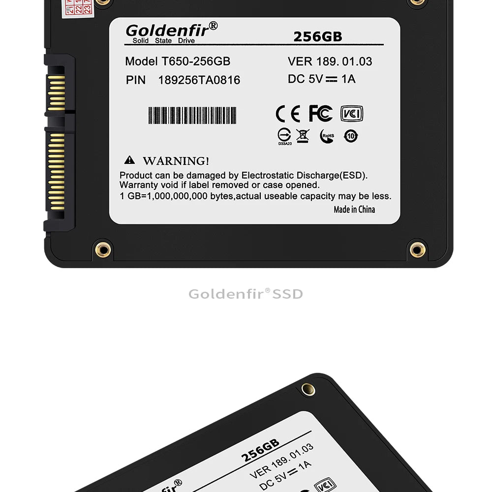 Goldenfir 2.5 Inch Solid State Drive Hard Disk Drive 2TB 1TB 960GB 512GB 256GB 128GB 480GB 120GB 360GB Internal Hard Drives