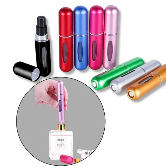 Portable Travel 5ml Bottom Charge Perfume Refillable Bottle Liquid Container For Cosmetics Spray Bottling Dispenser Press Head