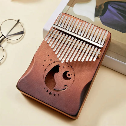 Kalimba Professional Thumb Piano Solid Wood Veneer 17/21 Keys Keyboard Musical Instrument Kalimba Thumb Piano Christmas Present