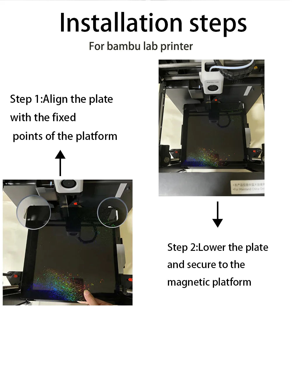 Juupine For Bambulab Build Plate P1s Spring Steel Sheet Pei Sheet 257x257 Build Plate P1s Bamboo Lab Bambulabs X1 Carbon X1 A1