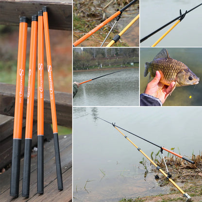 Sougayilang Carp Fishing Rod 2.7/3.6/4.5/5.4M Hard Carbon Fiber Portable Ultra Light Telescopic Pole Max Drag 5Kg Fishing Tools