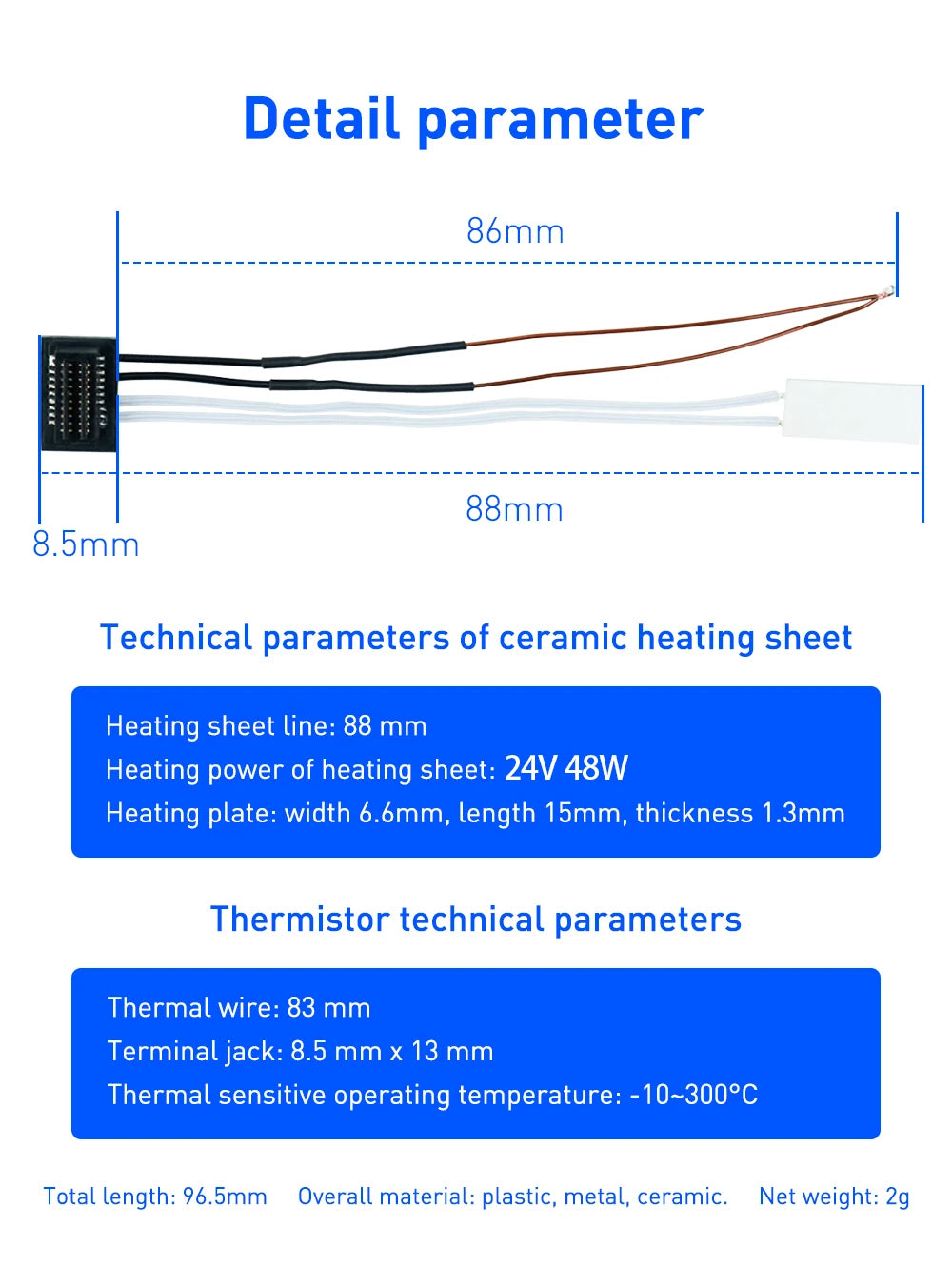 For Bambu Lab Hotend Upgrade 2.0 Version Cht nozzle bambulab Bi Metal Fit Bamboo Bambulabs X1 X1C P1P P1S hotend P1P Thermistor