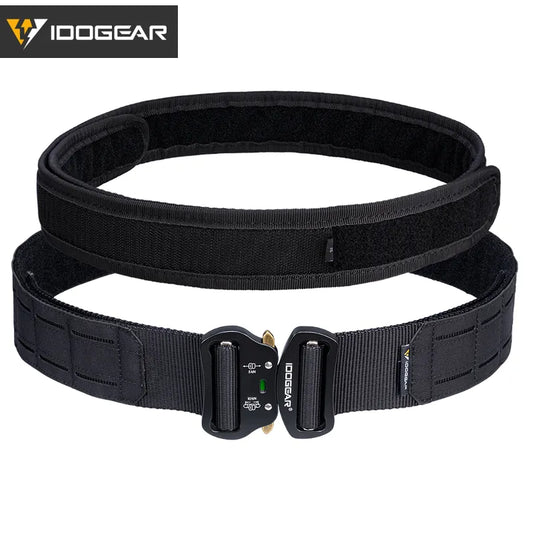 IDOGEAR 2 Inch Tactical Belt Quick Release Metal Buckle  MOLLE Laser Mens Belts Camo 3415