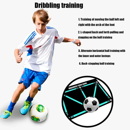 Football Training Mat Durable Non Slip Foldable Kids Adults Dribble Training Mat Football Training Indoor Ourdoor Equipment