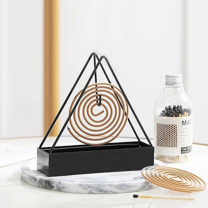 Iron Mosquito Coil Holder Incense Holders Coil Incense Burner Frame Modern Repellent Incense Rack for Household Bedroom Patio