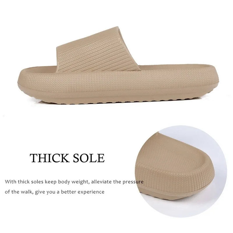 Cloud Slippers For Men Flip Flops Beach Sandals Bathroom Non-Slip Slides Men Women Slippers Indoor House Shoes Male Slipper