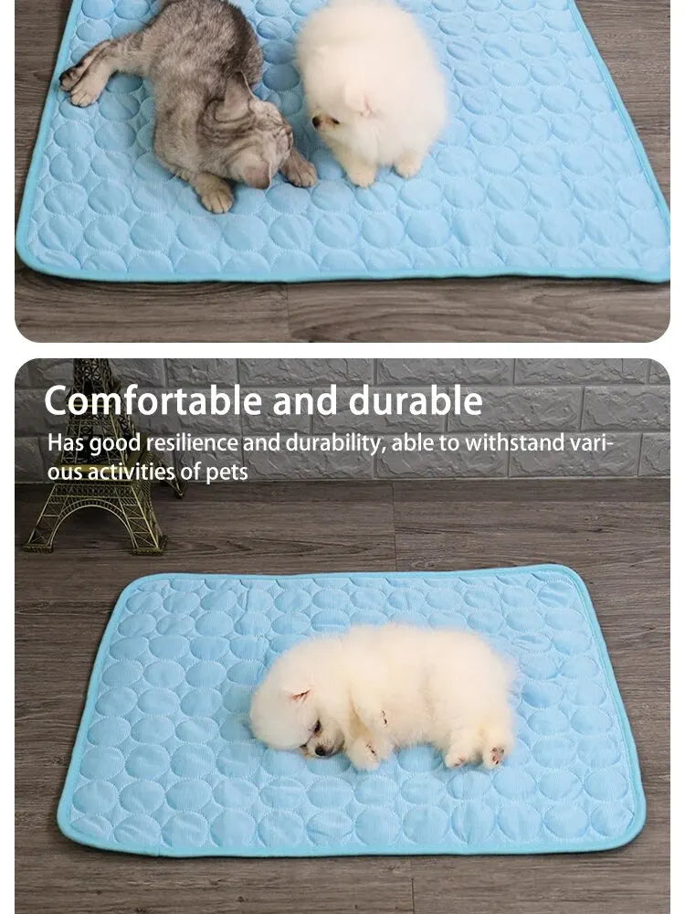 Pet Ice Mats Summer Cat Dog Sofa Nest Bed Cooling Sleeping Pad for Small Dogs Pets Durable Sofa Cooling Pad Blanket