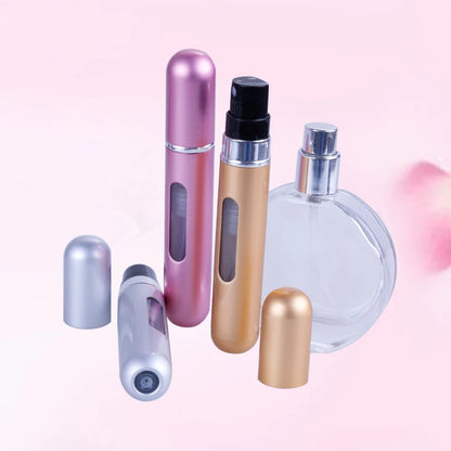 Portable Travel 5ml Bottom Charge Perfume Refillable Bottle Liquid Container For Cosmetics Spray Bottling Dispenser Press Head