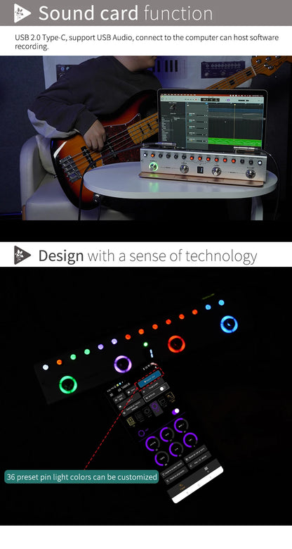 Yuimer Tank-G For Guitar Tank-B for BASS Effect Multi-Effects Pedal 36 Presets 9 Preamp Slots From M-Vave The Same Factory