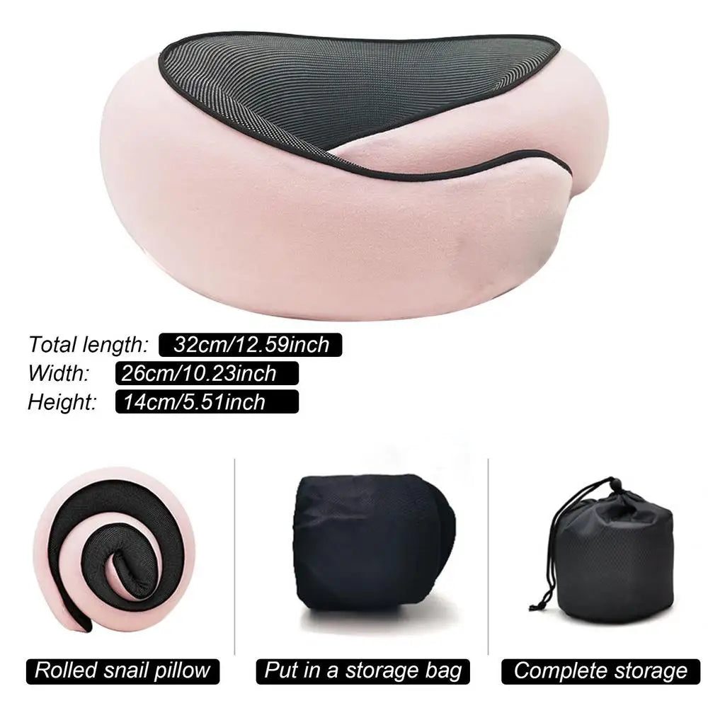 Memory Foam Neck Pillow Cervical Vertebra Travel Portable Noon Break Aircraft U Type Of Pillow Sleep Camping Pillow Carry Bag